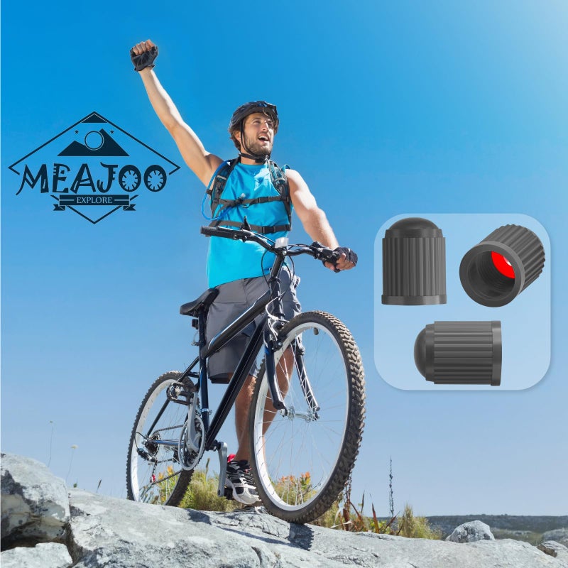 MEAJOO 50 قطعة من أغطية جذع صمام الإطارات، مقاومة للتآكل، مع حلقة مطاطية على شكل O، سدادة محكمة الغلق أغطية جذع صمام الإطارات شديدة التحمل مقاومة للغبار للسيارات وسيارات الدفع الرباعي والشاحنات والدراجات والدراجات النارية والدراجات (رمادي) - Image 4